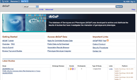 dbGAP Web page
