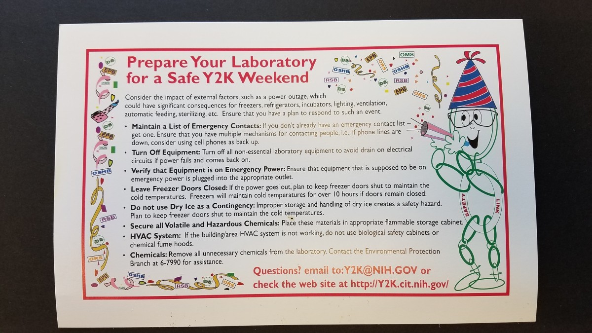 NIH Y2K preparation card