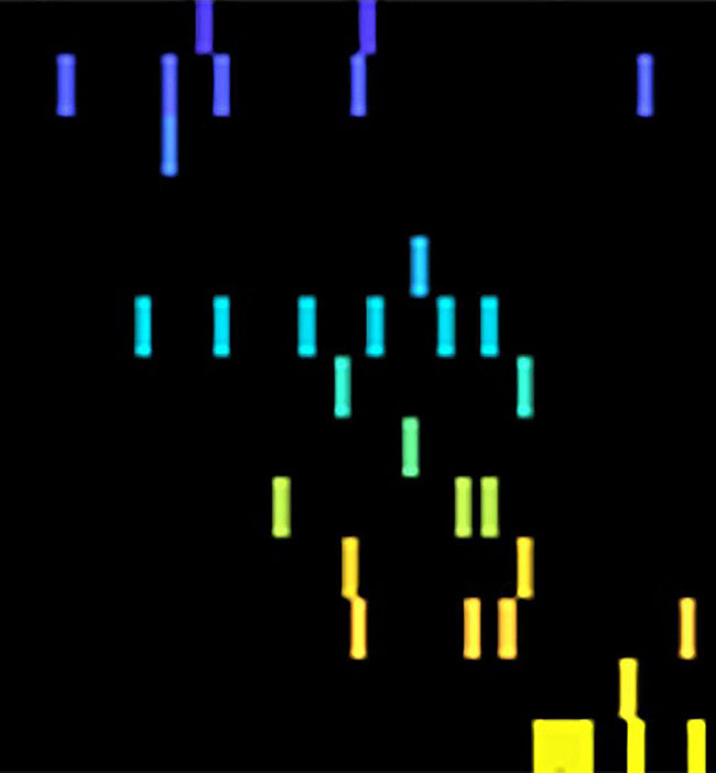 illustration of a neuronal firing pattern that the brain uses to store memories