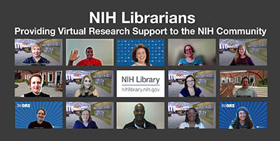 Zoom grid of a dozen NIH Library employees