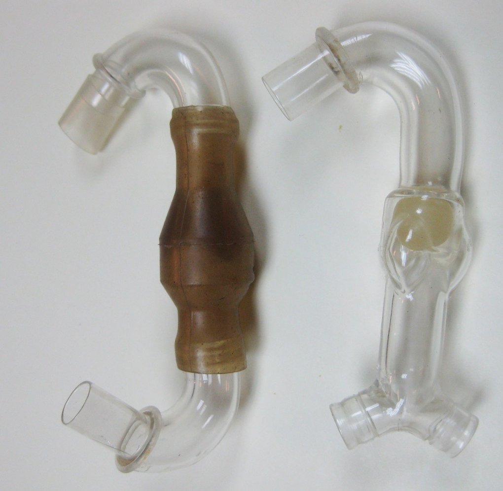 Pieces from aortic valve bypass assemblies