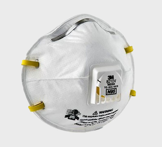 An N95 respirator mask