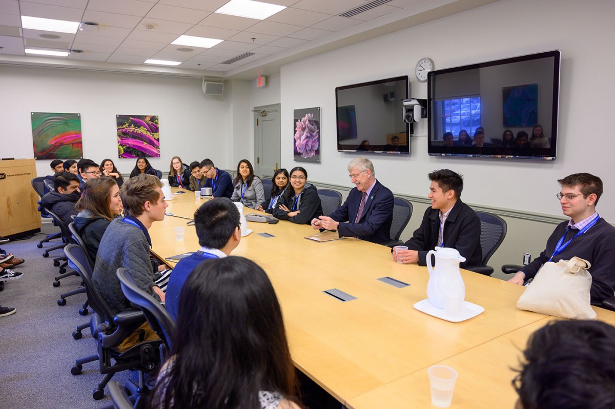 Regeneron Science Talent Search scholars meet with NIH Director Francis Collins