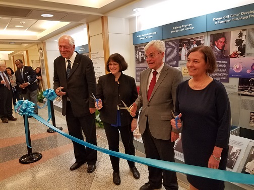 ribbon cutting at the exhibit's opening
