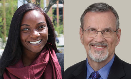 Dr. Kizzmekia Corbett (left) and Dr. Barney Graham (right)