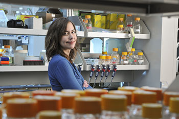 Christina Dawn Smolke in her lab