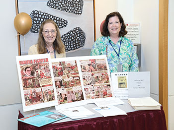 two women at the NIH History exhibit