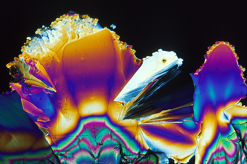 multicolored crystal-like structure