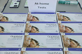  nine boxes of covid test kits