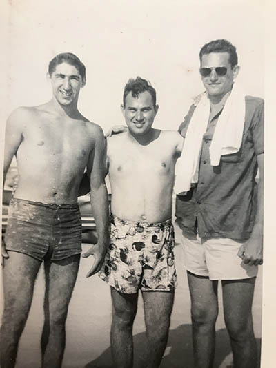  three boys in bathing suits
