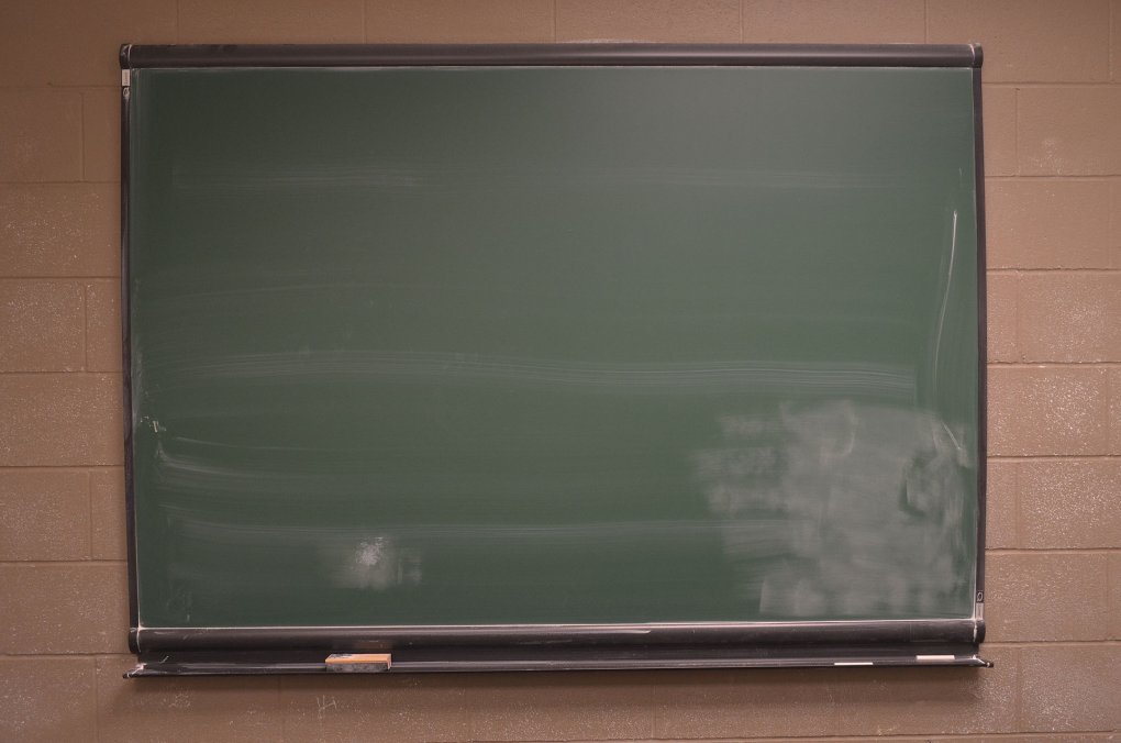 Blank chalk board