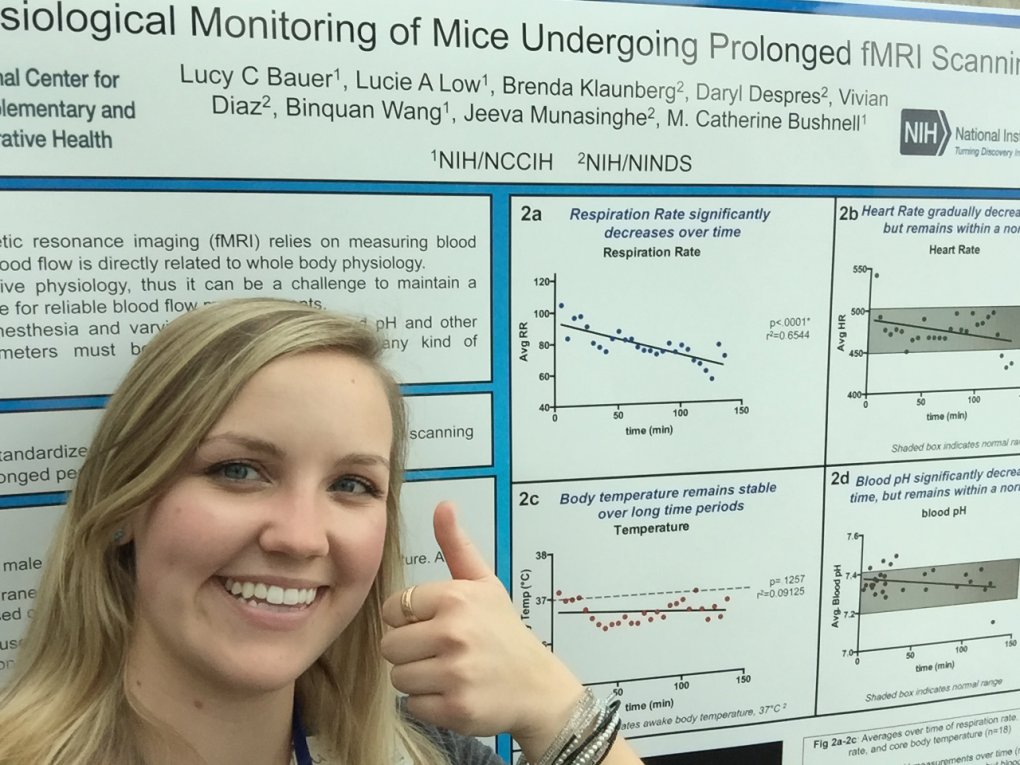 Lucy Bauer, NIH Postbac Poster Day selfie