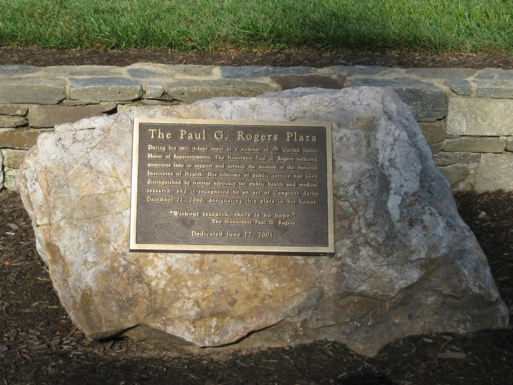 NIH Rogers rock plaque
