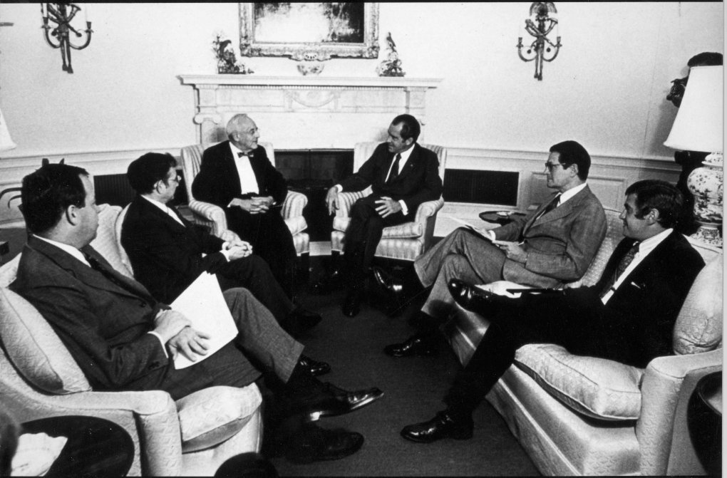 President Richard Nixon with Theodore Cooper at White House