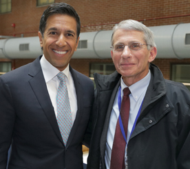 Sanjay Gupta (left) and Anthony Fauci