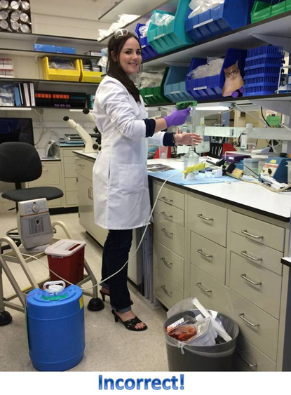 Amanda Vandeveer in an unsafe lab