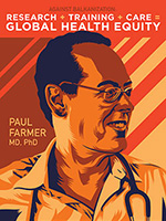 poster with illustration of Paul Farmer