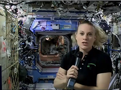 Kate Rubin in the International Space Station
