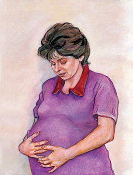 illustration of pregnant woman