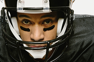  football player in a helmet