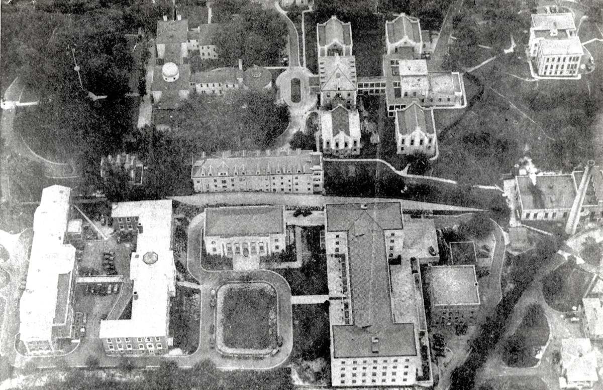 Aerial view of the Navy Hill Campus