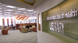 interior entryway to NIH Library