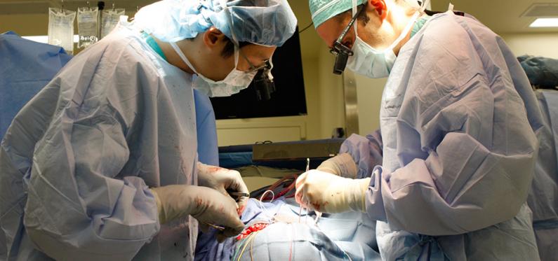 surgeons performing surgery