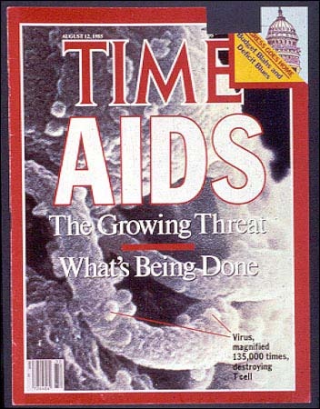 TIME Magazine cover promoting a story about AIDS