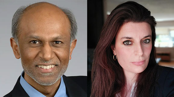 Dr. Avindra Nath (left) and Dr. Marta Garcia-Montojo (right)