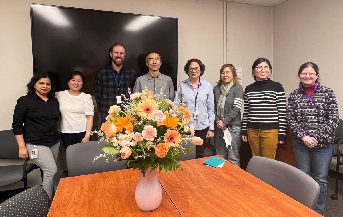 Dr. Sandra Wolin celebrates her election to the American Academy of Arts & Sciences with members of her lab