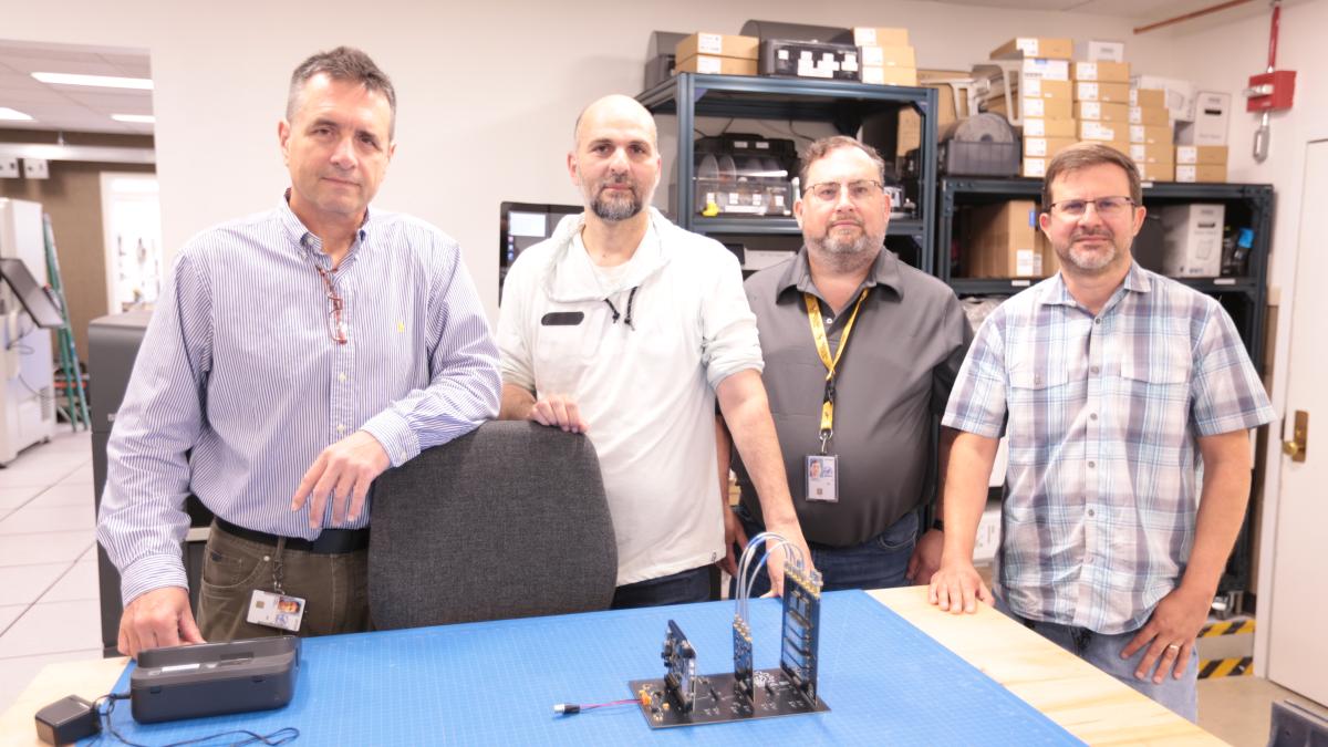 From left to right: Tom Pohida, Ghadi Salem, Randy Pursley, and John Kakareka