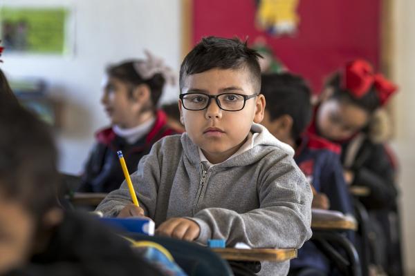 young child at school