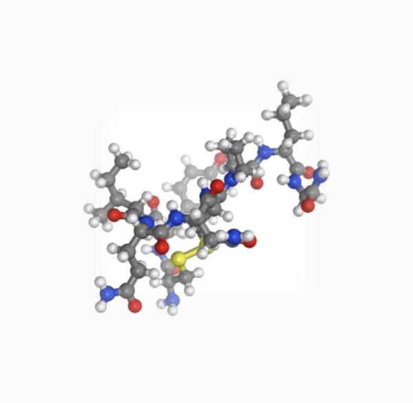 chemical structure of the oxytocin molecule