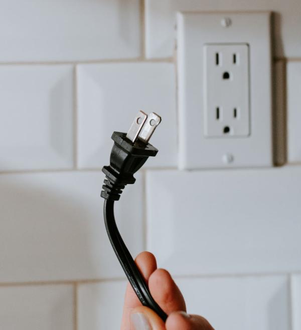 unplugged power cord