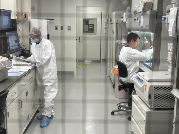 two people working in lab