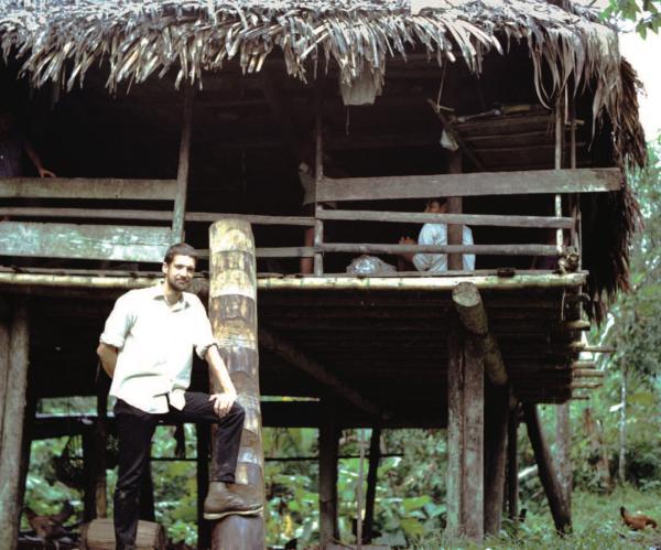 John Daly at a base camp in the Columbian jungle