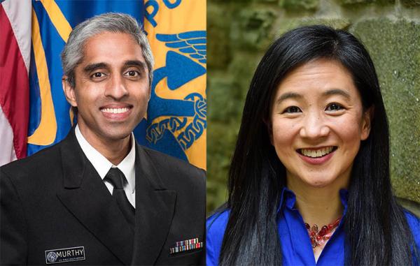 Dr. Vivek Murthy (left) and Dr. Hahrie Han (right)