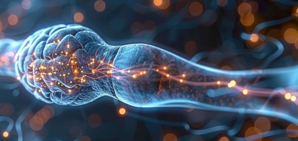 neuron coated in myelin