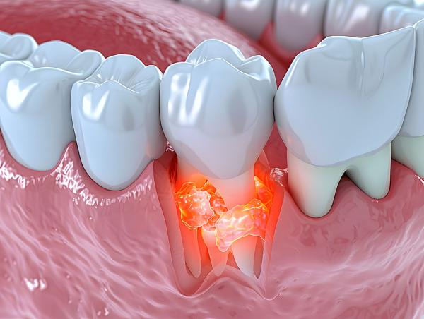 illustration of inflammation in the gums
