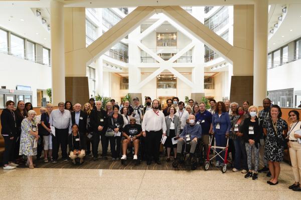 people with myositis gather at the NIH clinical center