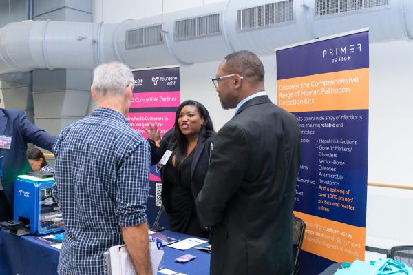 vendor information table at NIH research festival