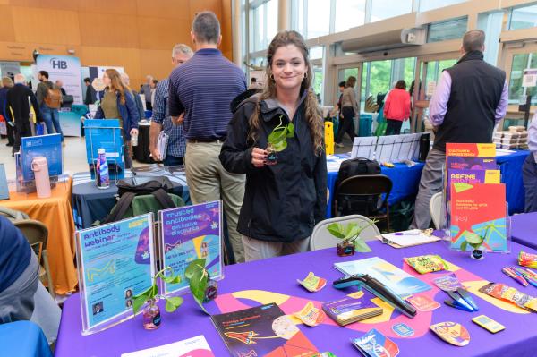 vendor information table at NIH research festival