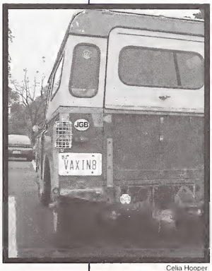 A vanity license plate that reads VAXIN8