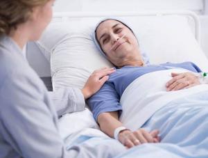ill woman in hospice care