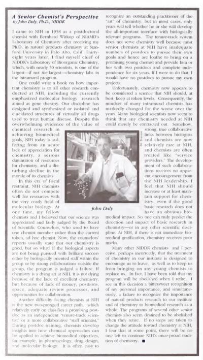 John Daly's comments to the NIH Catalyst in 1996